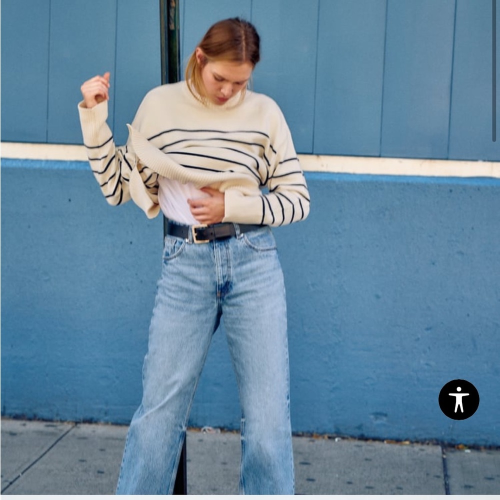 NWT ZARA TRF wide leg jeans